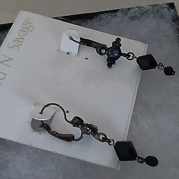 VINTAGE Dangle Earrings Civilized N Savage Pierced Earrings NEW OLD STOCK - Picture 7 of 13